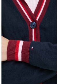 TOMMY HILFIGER - Tommy Hilfiger kardigan bawełniany damski kolor granatowy lekki. Kolor: niebieski. Materiał: bawełna. Długość rękawa: długi rękaw. Długość: długie #5