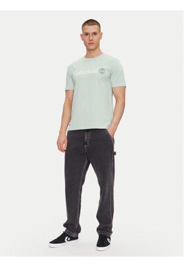 Timberland T-Shirt TB0A5UPQ Zielony Regular Fit. Kolor: zielony. Materiał: bawełna