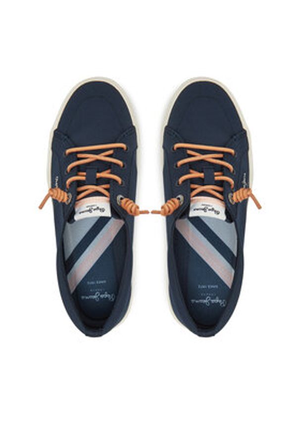 Pepe Jeans Tenisówki Kenton Block W PLS31590 Granatowy. Kolor: niebieski. Materiał: materiał