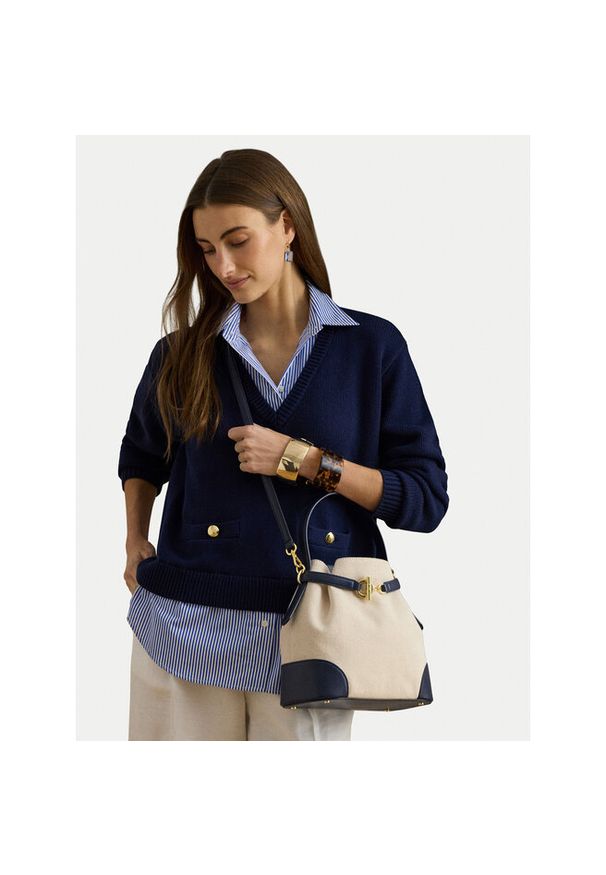 Lauren Ralph Lauren - Torebka LAUREN RALPH LAUREN. Kolor: beżowy