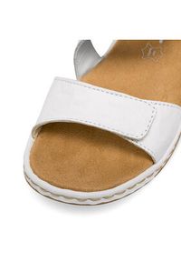Rieker Sandały 659C7-80 Biały. Kolor: biały. Materiał: zamsz, skóra #4