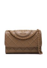 Tory Burch Torebka Fleming Soft Convertible Shoulder Bag 137301 Beżowy. Kolor: beżowy. Materiał: skórzane