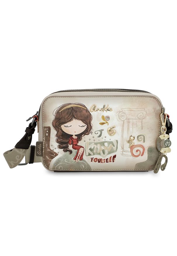 Szara Damska Listonoszka Anekke Edycja Limitowana. Kolor: szary. Wzór: aplikacja. Materiał: zdobione. Styl: casual