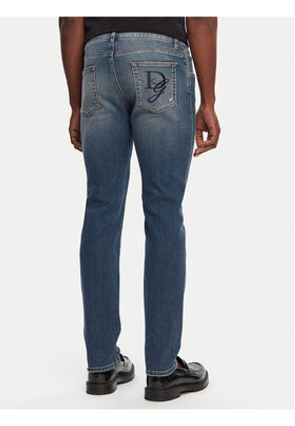 DOLCE & GABBANA - Dolce&Gabbana Jeansy GY07CZ G8LN7 Niebieski Slim Fit. Kolor: niebieski