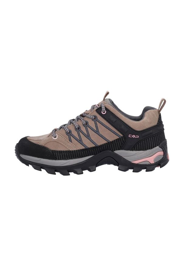 Buty trekkingowe damskie CMP Rigel Low Wp. Zapięcie: sznurówki. Kolor: czarny, wielokolorowy, beżowy. Materiał: zamsz. Szerokość cholewki: normalna