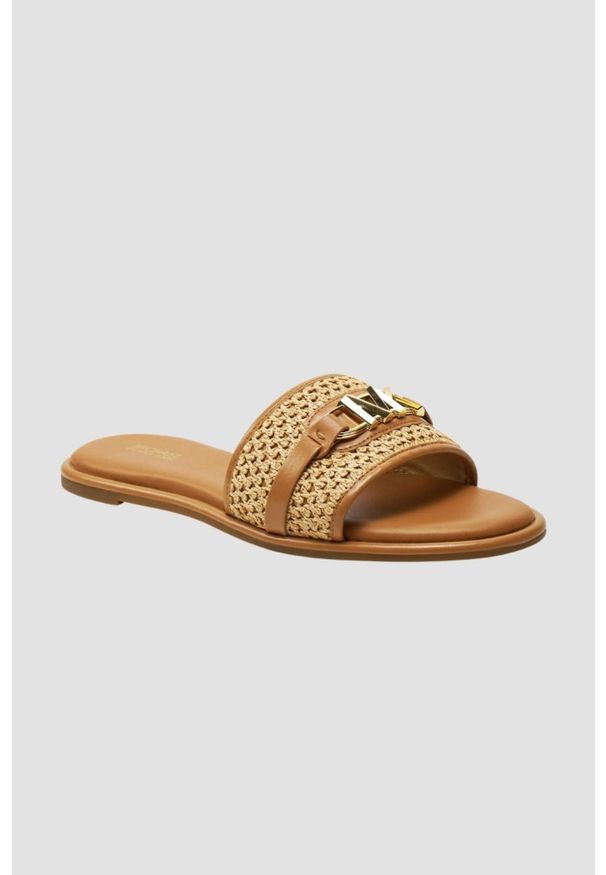 Michael Kors - MICHAEL KORS Brązowe klapki Ember, Rozmiar 39,5. Kolor: brązowy