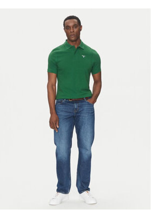 Barbour Polo Original Sports MML0358OL72 Zielony Tailored Fit. Typ kołnierza: polo. Kolor: zielony. Materiał: bawełna