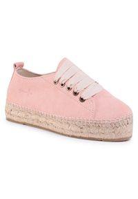 Manebi Espadryle Sneakers D W 1.4 E0 Różowy. Kolor: różowy. Materiał: skóra, zamsz