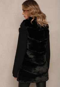 Renee - Czarna Futrzana Kamizelka Afeth. Kolor: czarny. Materiał: futro. Sezon: zima, jesień