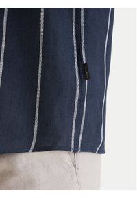 Bugatti Koszula 9550-78954C Granatowy Casual Fit. Okazja: na co dzień. Kolor: niebieski. Materiał: len. Styl: casual #9