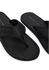 TOMMY HILFIGER - Tommy Hilfiger Japonki Jacquard Logo FM0FM05808 Czarny. Kolor: czarny. Materiał: materiał #4