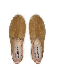 Manebi Espadryle Double Sole Espadrilles R 4.1 D0 Khaki. Kolor: brązowy. Materiał: zamsz, skóra