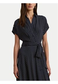 Lauren Ralph Lauren - LAUREN RALPH LAUREN Sukienka koszulowa 250957093001 Granatowy Regular Fit. Kolor: niebieski. Materiał: syntetyk. Typ sukienki: koszulowe