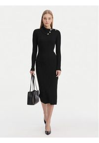 Guess Sukienka dzianinowa W6RK01 Z2YJ2 Czarny Regular Fit. Kolor: czarny. Materiał: wiskoza #2