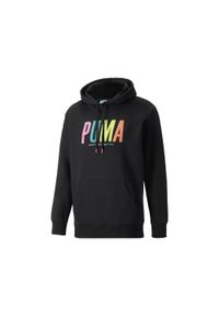 Bluzy sportowa męska Puma Swxp Graphic. Typ kołnierza: kaptur. Kolor: czarny. Materiał: dresówka