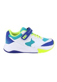 ALLSIX - Buty do siatkówki Allsix VS100 Confort Junior na rzepy. Zapięcie: rzepy. Kolor: biały, niebieski, wielokolorowy. Materiał: materiał. Sport: siatkówka