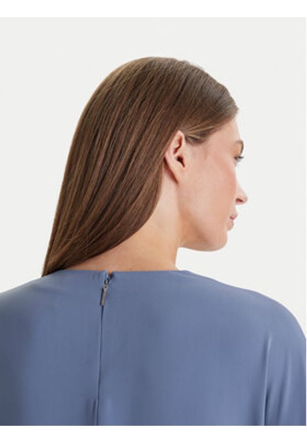 Calvin Klein Bluzka LV044E902G Błękitny Regular Fit. Kolor: niebieski. Materiał: syntetyk