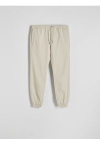 Reserved - Spodnie jogger slim - złamana biel. Materiał: bawełna #1