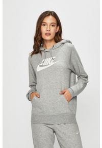 Nike Sportswear - Bluza. Okazja: na co dzień. Kolor: szary. Materiał: dzianina. Długość rękawa: raglanowy rękaw. Wzór: nadruk. Styl: casual #2