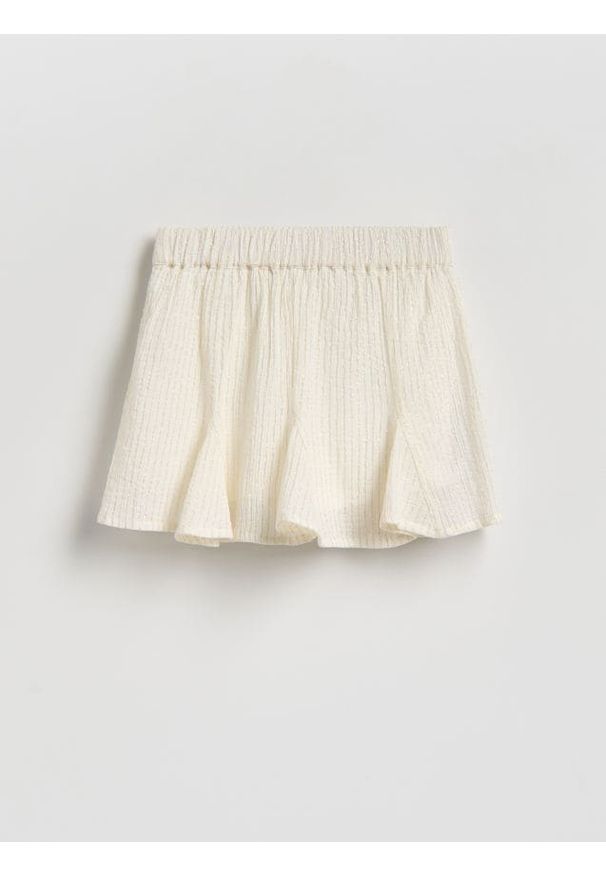 Reserved - Spódnica z szortami - złamana biel. Materiał: bawełna