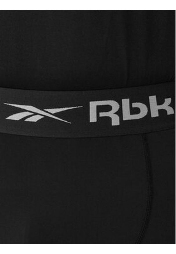 Reebok Legginsy RK25601CCM Czarny Slim Fit. Kolor: czarny. Materiał: syntetyk