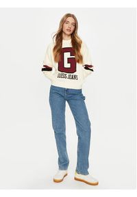 Guess Jeans Sweter W4BR11 Z3HN2 Czerwony Regular Fit. Kolor: czerwony. Materiał: syntetyk, wełna