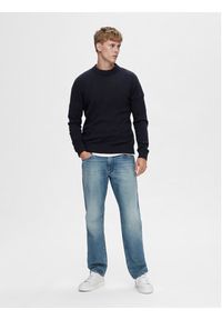 Selected Homme Sweter 16090155 Granatowy Regular Fit. Kolor: niebieski. Materiał: wełna #3