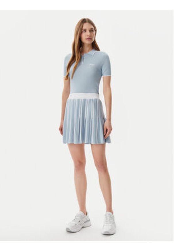 Guess Polo V5GP00Z3D60 Niebieski Slim Fit. Typ kołnierza: polo. Kolor: niebieski. Materiał: wiskoza