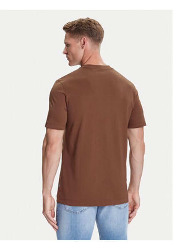 BOSS T-Shirt Thompson 01 50468347 Brązowy Regular Fit. Kolor: brązowy. Materiał: bawełna