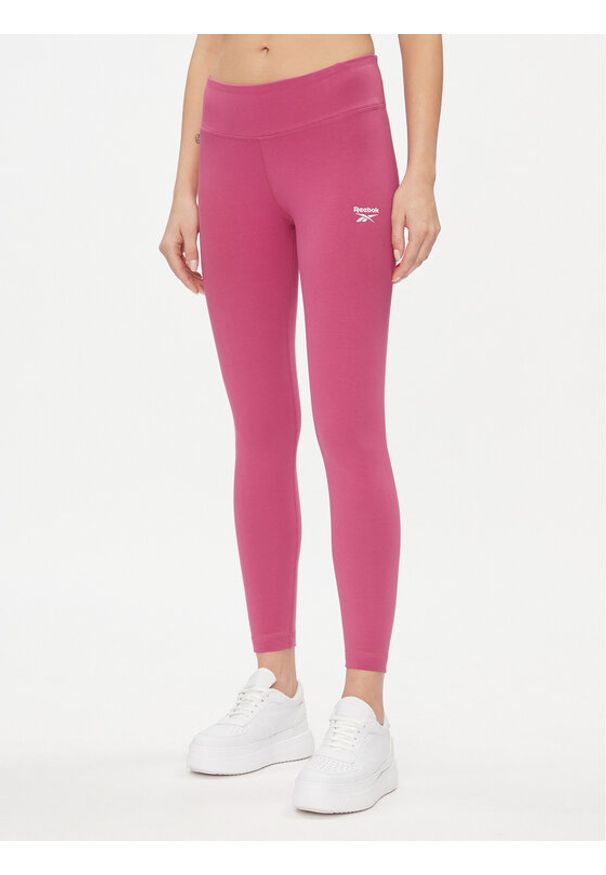 Reebok Legginsy IM4082 Różowy Slim Fit. Kolor: różowy. Materiał: bawełna