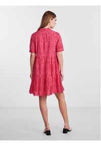 YAS Sukienka letnia Holi 26027163 Różowy Regular Fit. Kolor: różowy. Materiał: bawełna. Sezon: lato #3