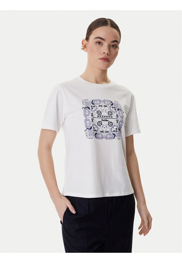 Weekend Max Mara T-Shirt West 2615971041 Biały Regular Fit. Kolor: biały. Materiał: bawełna