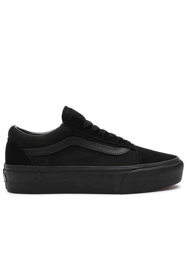 Buty Vans Platform Old Skool VN0A3B3UBKA1 - czarne. Okazja: na co dzień. Kolor: czarny. Materiał: guma, zamsz. Szerokość cholewki: normalna. Sezon: lato, wiosna. Obcas: na platformie. Model: Vans Old Skool