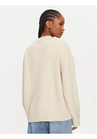 Calvin Klein Sweter J20J224636 Brązowy Regular Fit. Kolor: brązowy. Materiał: syntetyk #5