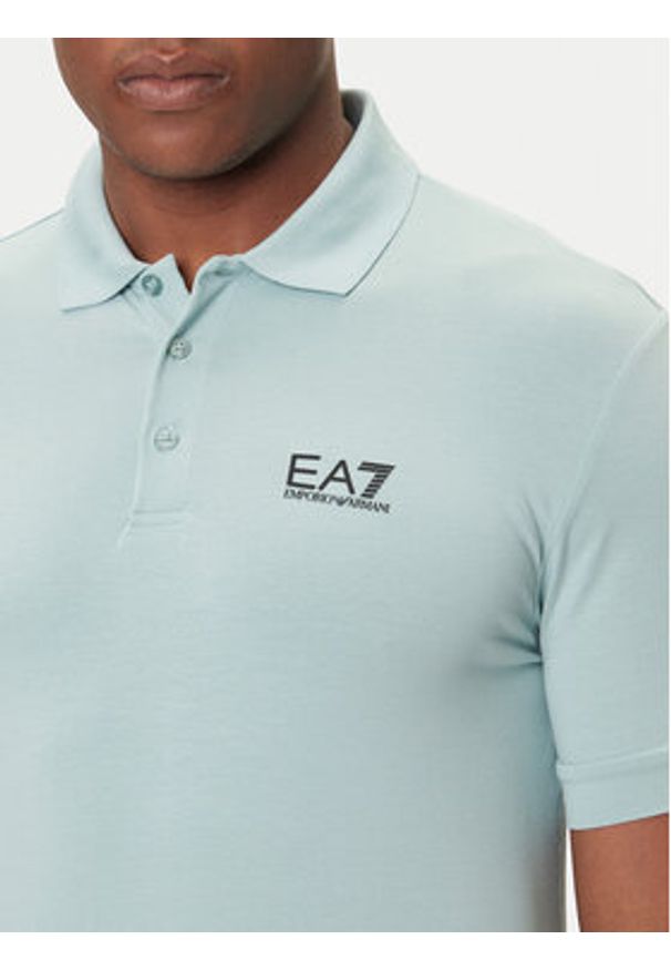 EA7 Emporio Armani Polo 8NPF14 PJVQZ U9066 Niebieski Regular Fit. Typ kołnierza: polo. Kolor: niebieski. Materiał: bawełna