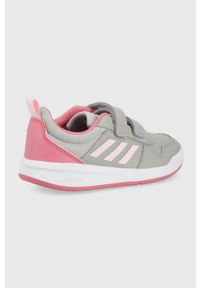 Adidas - adidas buty dziecięce Tensaur kolor szary. Nosek buta: okrągły. Zapięcie: rzepy. Kolor: szary. Materiał: guma