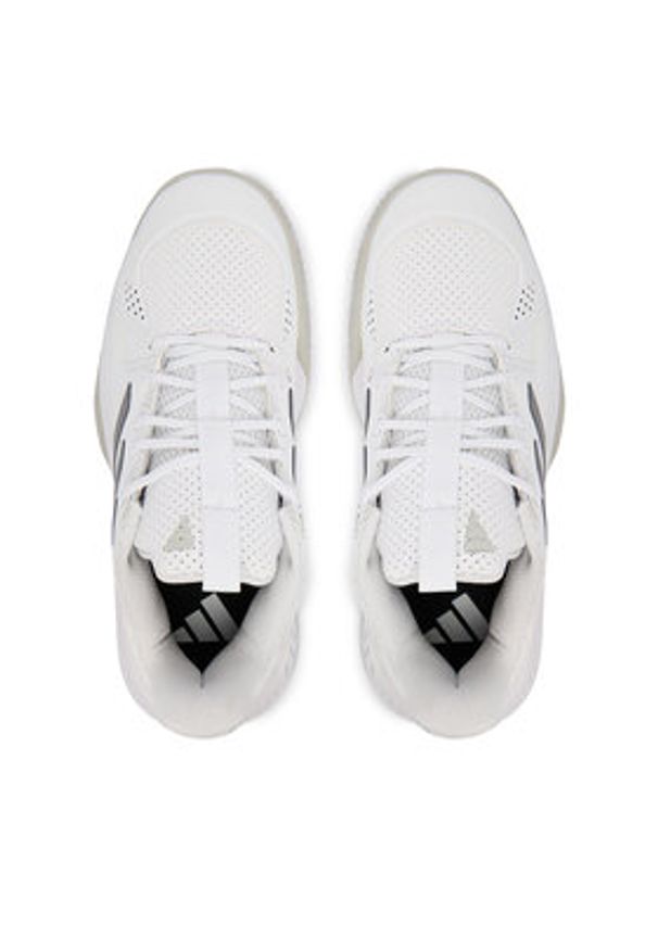 Adidas - adidas Buty halowe Court Flight KJ3682 Biały. Kolor: biały. Materiał: skóra