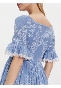 Iconique Sukienka letnia Jessica IC24-041 Niebieski Regular Fit. Kolor: niebieski. Materiał: bawełna. Sezon: lato #4