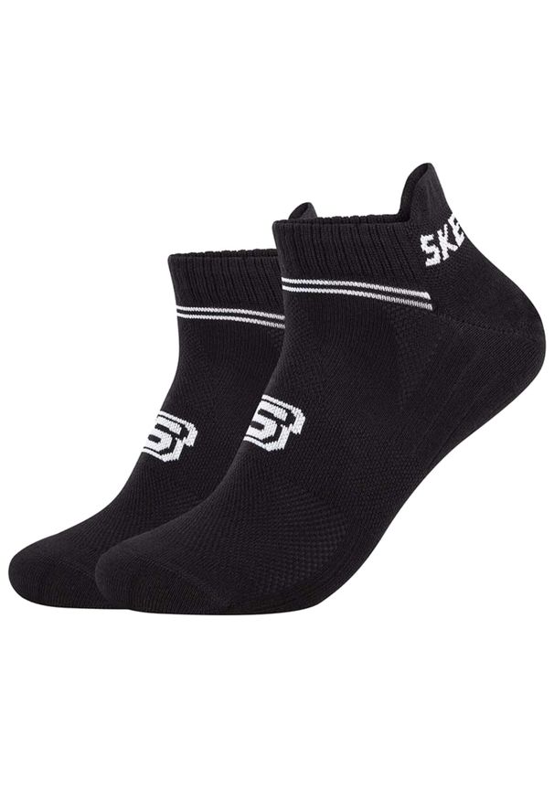 skechers - Skarpetki sportowe dla dorosłych 2PPK Mesh Ventilation Bamboo Socks. Kolor: czarny. Materiał: elastan, wiskoza, poliamid, bawełna