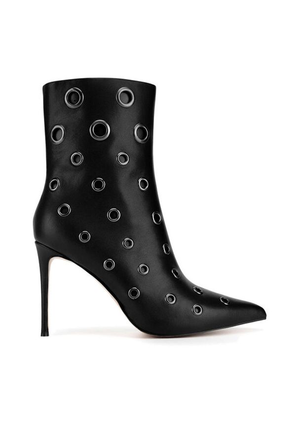 Eva Minge Botki ANWAR-SL9596-203 Czarny. Kolor: czarny. Materiał: skóra