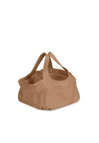 Kazar - Jasnobrązowa torebka damska kazar x kasia. Kolor: brązowy. Materiał: skórzane. Rozmiar: małe. Rodzaj torebki: do ręki #6