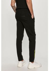 Karl Lagerfeld - Spodnie. Kolor: czarny. Materiał: bawełna, poliester, materiał, dzianina. Wzór: nadruk #5