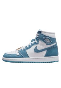 Buty do chodzenia dla dorosłych Air Jordan 1 High OG Denim. Kolor: biały. Materiał: denim. Sport: turystyka piesza