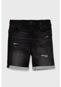 Jack & Jones szorty jeansowe dziecięce kolor szary. Kolor: szary. Materiał: jeans