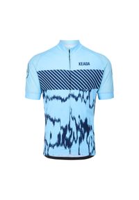 KEADA SPORTS - Męska koszulka rowerowa z krótkim rękawem – Signal Four. Kolor: niebieski. Długość rękawa: krótki rękaw. Długość: krótkie. Sport: kolarstwo