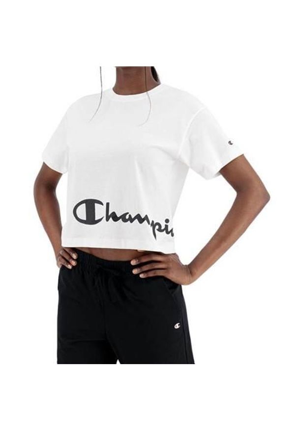 Koszulka treningowa damska Champion Crewneck Tshirt. Kolor: biały. Długość rękawa: krótki rękaw. Długość: krótkie