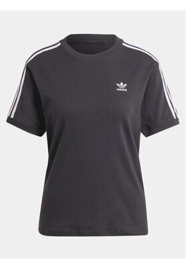Adidas - adidas T-Shirt 3-Stripes IU2420 Czarny Regular Fit. Kolor: czarny. Materiał: bawełna