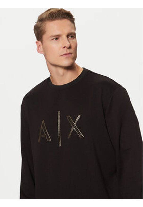 Armani Exchange Longsleeve XM000331 AF12269 UC001 Czarny Regular Fit. Kolor: czarny. Materiał: syntetyk. Długość rękawa: długi rękaw