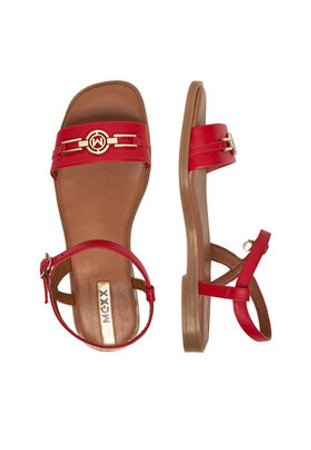MEXX Sandały MX/026C-EST Czerwony. Kolor: czerwony. Materiał: skóra