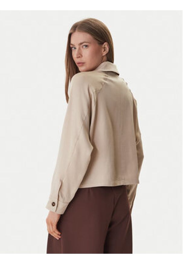 Marella Koszula Baia1 2615191051 Beżowy Regular Fit. Kolor: beżowy. Materiał: wiskoza